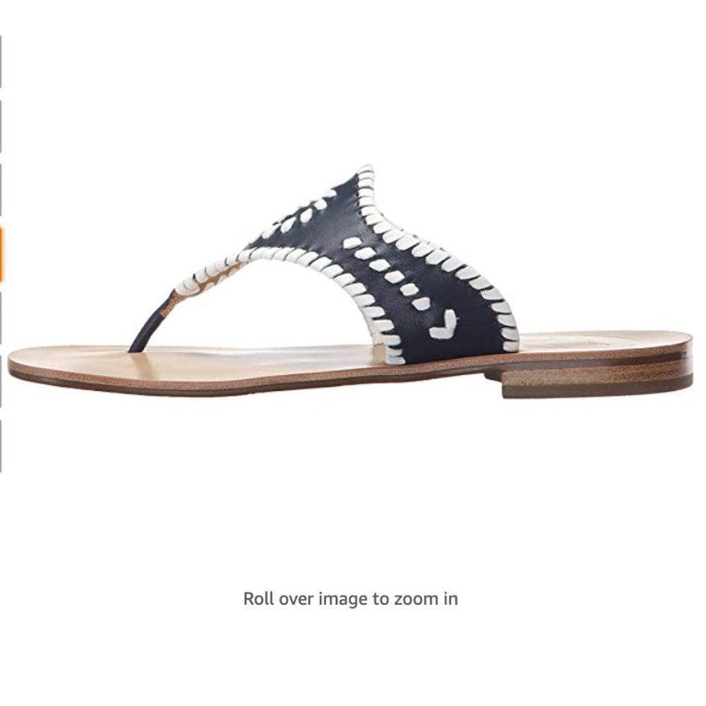 Jack Rogers | "Blair" Sandals | Navy/White | Size 7.5 M